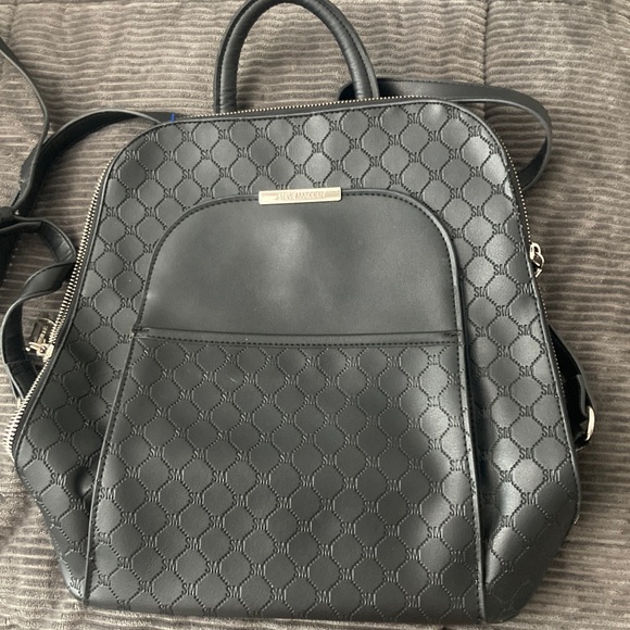 Steve Madden Black Patterned Backpack - Picture 1 of 4